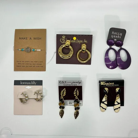 Vintage Cosmetic Jewelry -NWT (Earrings, Necklace, Bracelet) - Picture 2 of 10